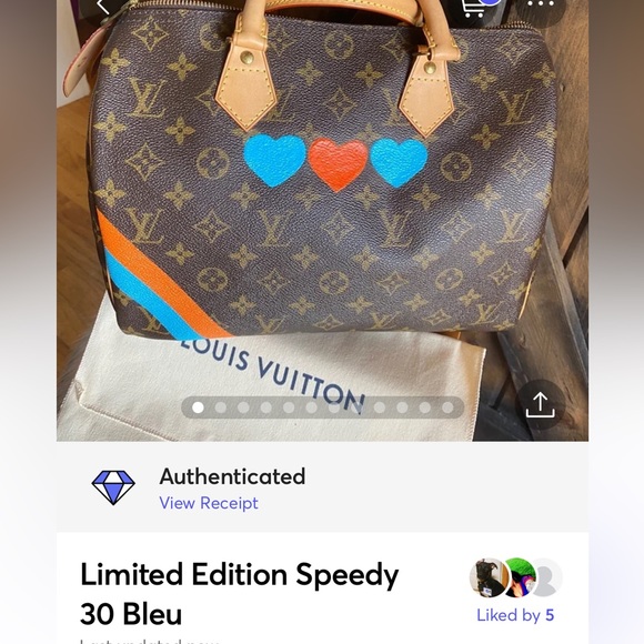 💙❤️💙Louis Vuitton Limited Edition speedy Blue hearts monogram - Picture 16 of 17